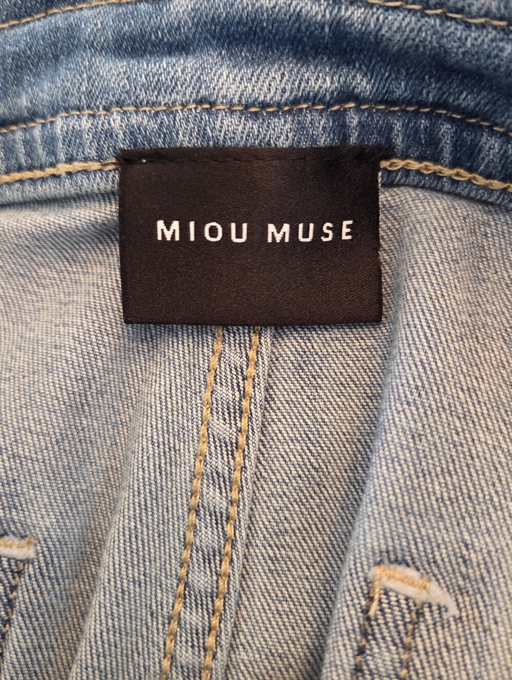 Miou Muse wide leg jeans tie waist sz medium P4880 - Picture 4 of 12
